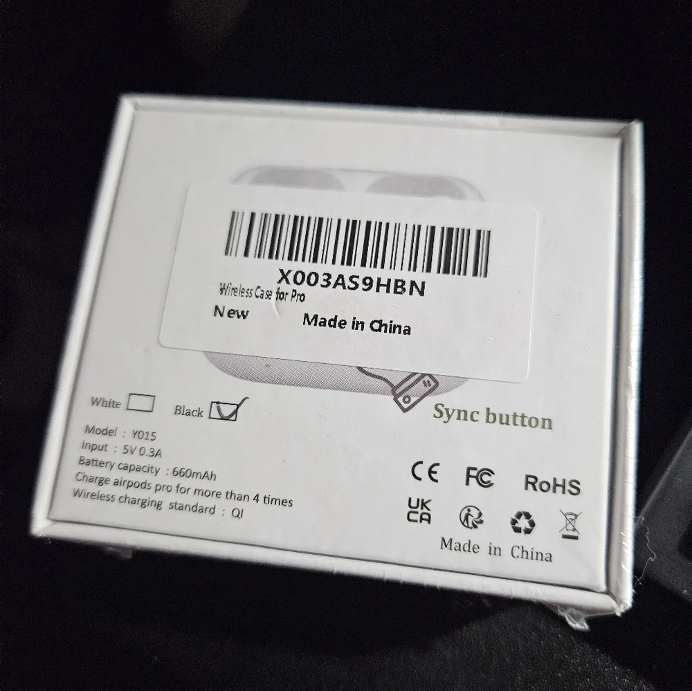 AIRPODS PRO CHARGING Replacement charger case Apple earbuds NEW BLACK Y015 - Picture 3 of 4